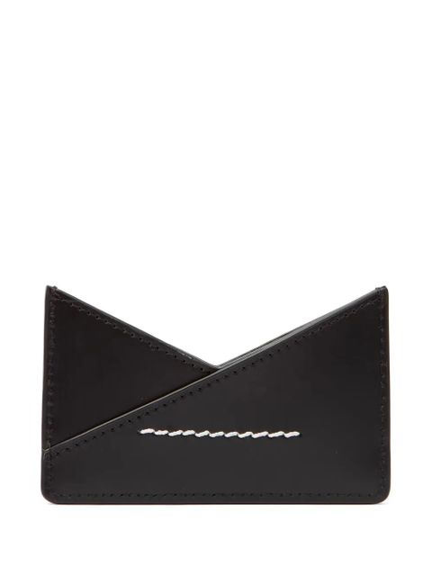 MM6 Maison Margiela single-stitch logo cardholder - Black - zdjęcie produktu nr 2