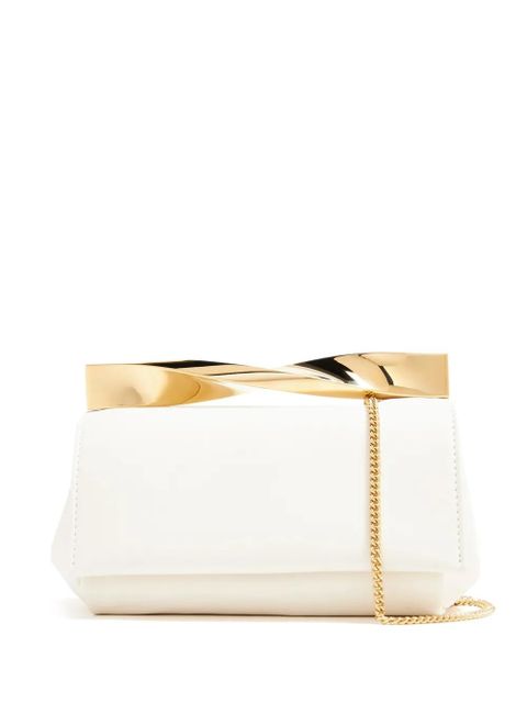 Aquazzura Twist leather clutch bag - White - zdjęcie produktu nr 1