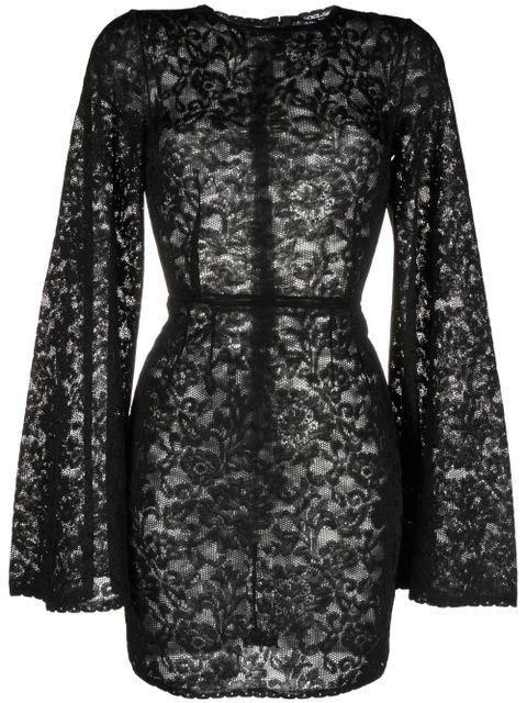 Dolce & Gabbana wide-sleeve lace minidress - Black - zdjęcie produktu nr 1
