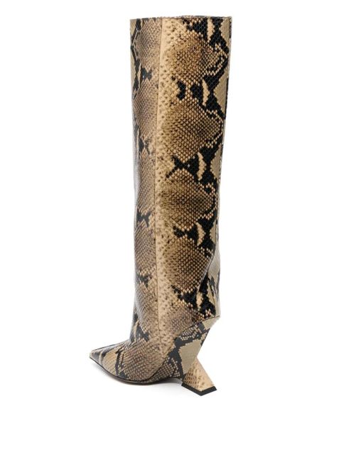 The Attico Cheope 105mm knee boots - Neutrals