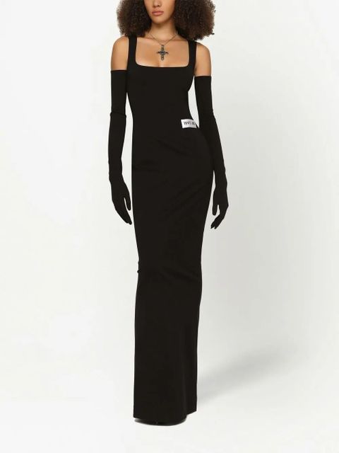 Dolce & Gabbana KIM DOLCE&GABBANA Milano-rib maxi dress - Black
