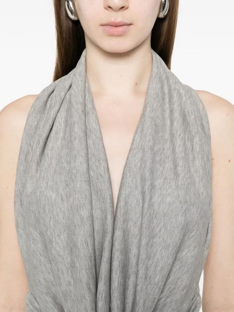 Aya Muse draped halterneck top - Grey