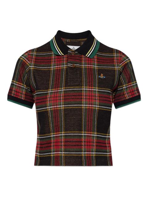 Vivienne Westwood plaid short-sleeve polo shirt - Red - zdjęcie produktu nr 1
