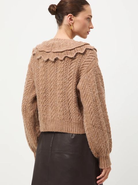 Medicine kardigan damski kolor beżowy - zdjęcie produktu nr 2