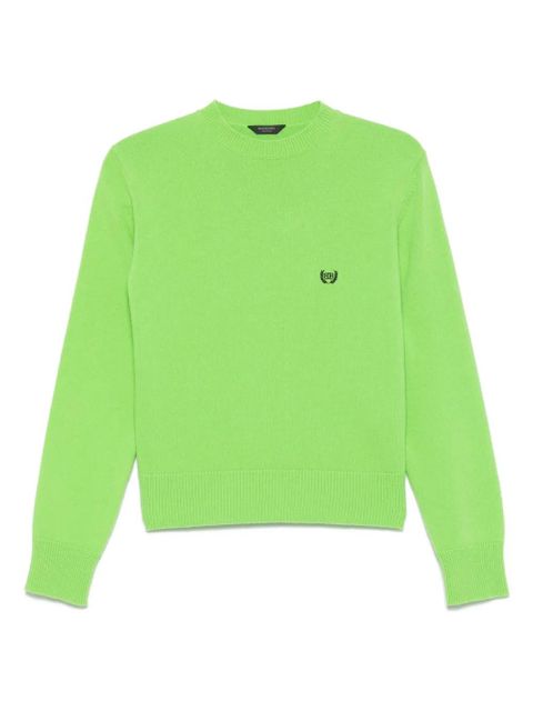 Balenciaga logo-embroiderde sweater - Green - zdjęcie produktu nr 1