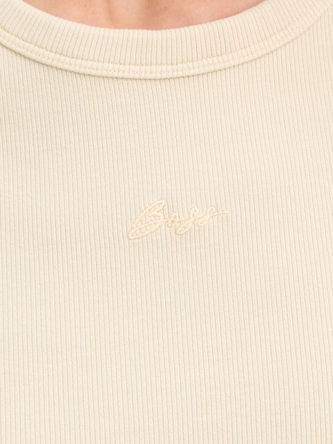 BOSS Orange t-shirt damski kolor beżowy odkryte plecy 50536871