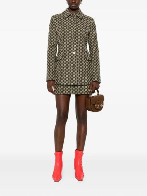 Gucci single-breasted collared tweed jacket - Green - zdjęcie produktu nr 2