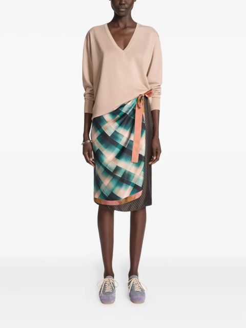 DRIES VAN NOTEN suede-panelled sneakers - Purple