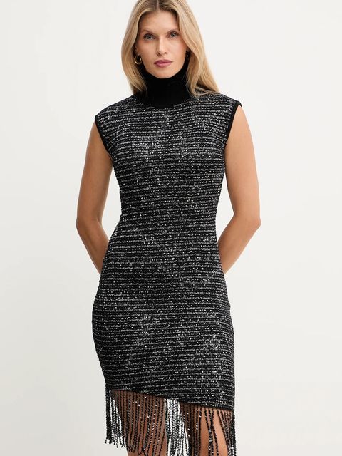 Simona Corsellini sukienka kolor czarny midi dopasowana A25CEABO5101 - zdjęcie produktu nr 1