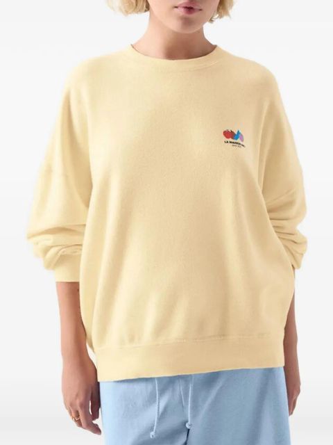 American Vintage Atubay logo-print drop-shoulder sweater - Yellow