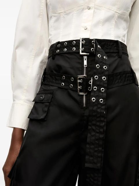 GANNI belted trousers - Black