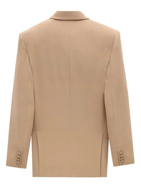 Saint Laurent silk crepe blazer - Neutrals