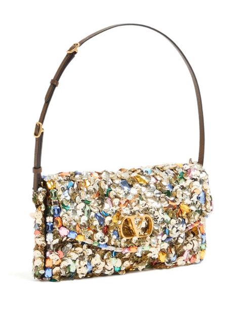 Valentino Garavani DeVain sequin shoulder bag - Gold - zdjęcie produktu nr 2