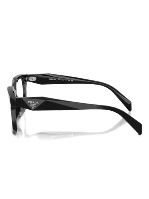 Prada Eyewear geometric-frame glasses - Black