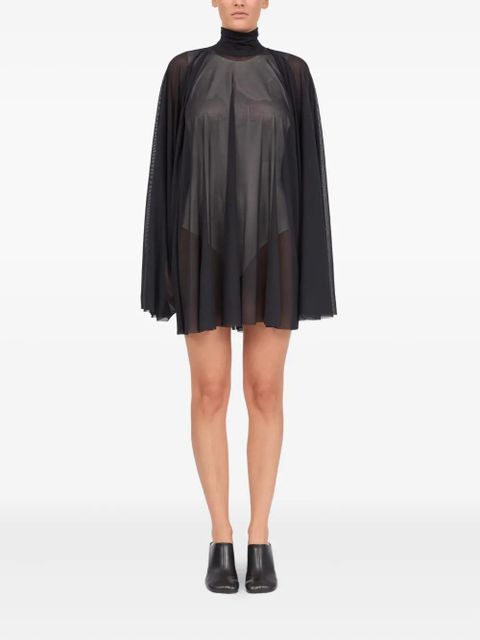 MM6 Maison Margiela semi-sheer mini dress - Black - zdjęcie produktu nr 2