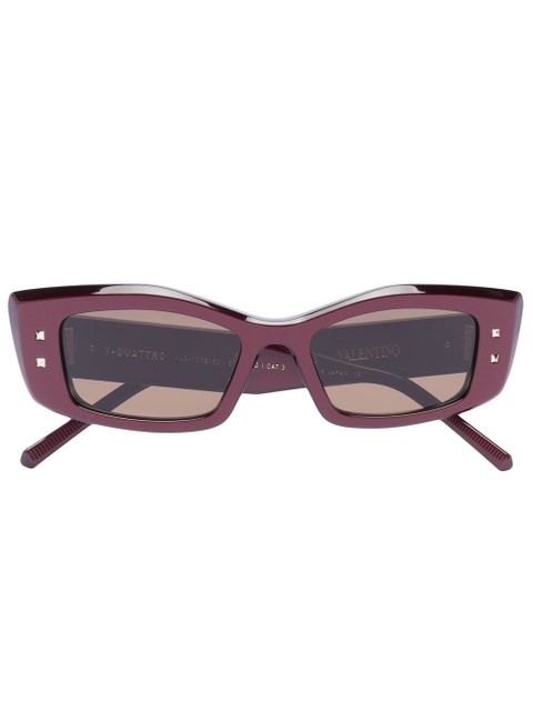 VALENTINO GARAVANI EYEWEAR rectangular-frame sunglasses - Red - zdjęcie produktu nr 1