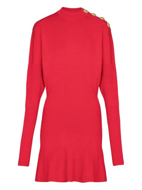 Balmain button-embellished knit dress - Pink - zdjęcie produktu nr 1