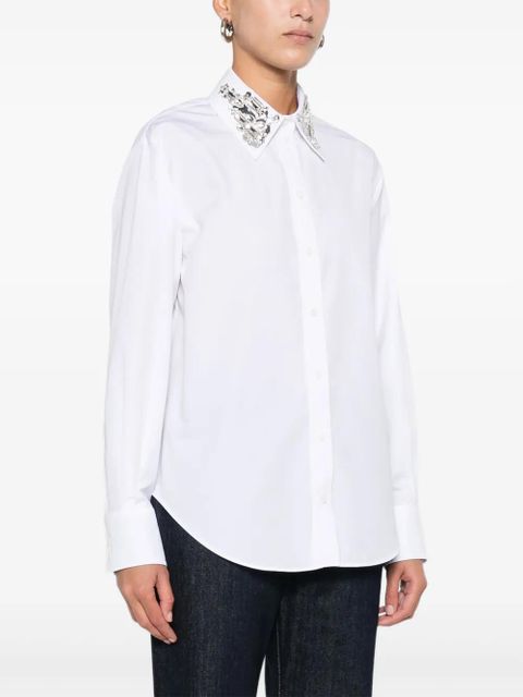 Alexander McQueen embellished-collar shirt - White