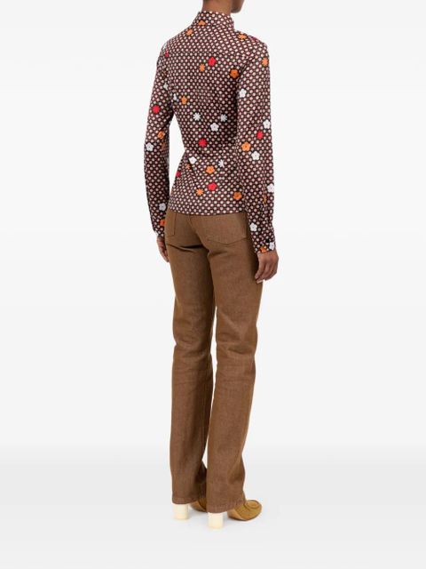 MM6 Maison Margiela graphic print pocket shirt - Brown
