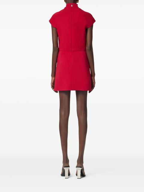 Versace draped front-slit mini dress - Red