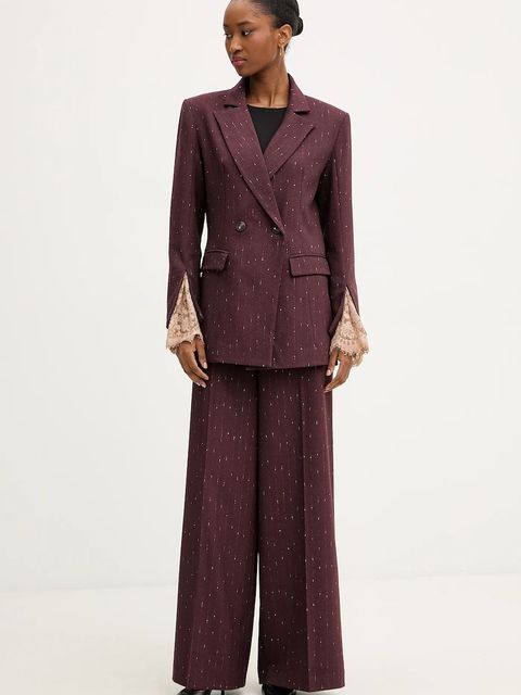 Haveone marynarka kolor bordowy dwurzędowa JGE-P031