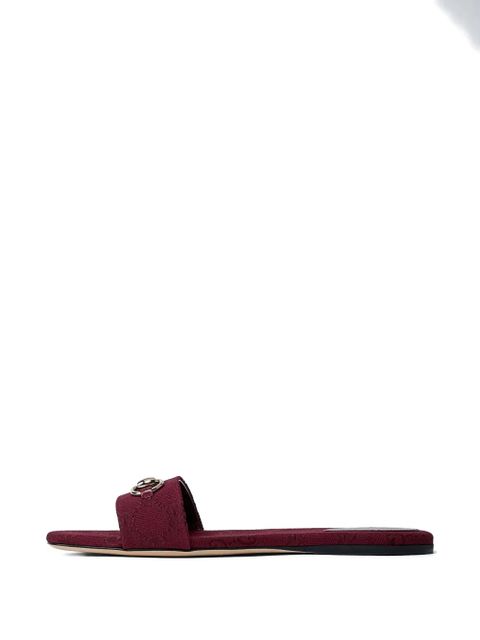 Gucci Horsebit logo slides - Red