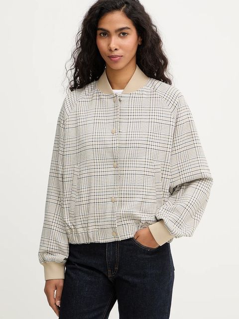 Marc O'Polo kurtka bomber kolor beżowy przejściowa oversize 5000007540 - zdjęcie produktu nr 1