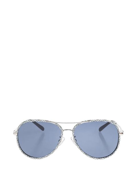 Tory Burch pilot-frame sunglasses - Silver - zdjęcie produktu nr 1