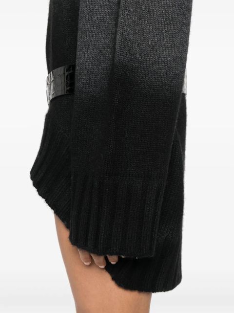 The Attico ribbed-knit mini dress - Grey