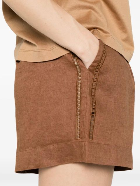 MC2 Saint Barth Amani pleated shorts - Brown
