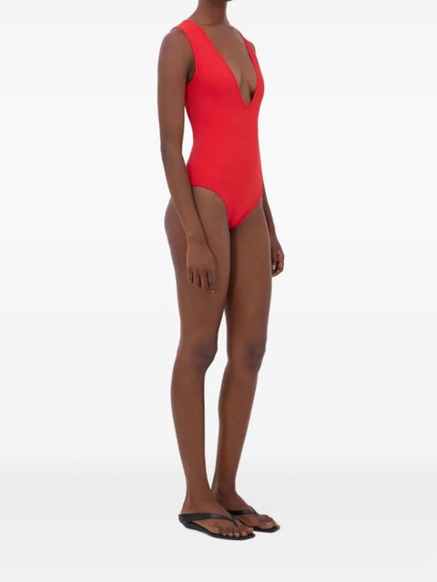 LouLou de Saison Gianna scoop-neck swimsuit - Red