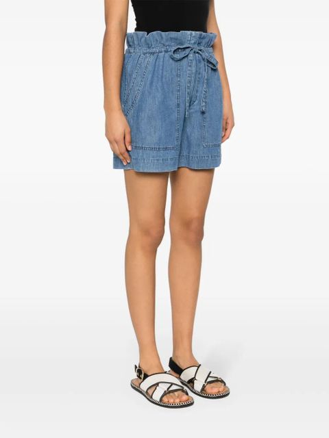 MARANT ÉTOILE Ipolyte cotton shorts - Blue - zdjęcie produktu nr 2
