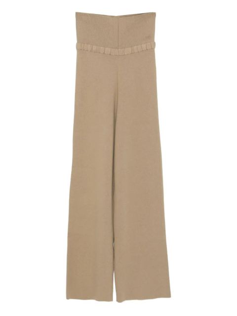 Aya Muse ribbed knitted trousers - Neutrals - zdjęcie produktu nr 1