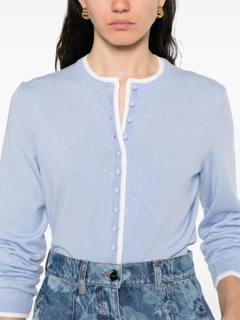 Maje rhinestone-embellished cardigan - Blue