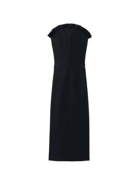 Alexander McQueen ruffled midi dress - Black - zdjęcie produktu nr 1