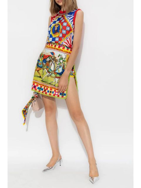 Dolce & Gabbana Carretto-print silk vest - Red - zdjęcie produktu nr 2