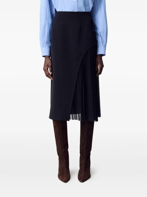 Claudie Pierlot pleated-panel skirt - Black