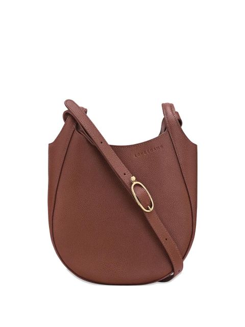 Longchamp small Le Foulonné grained-leather crossbody bag - Brown - zdjęcie produktu nr 1