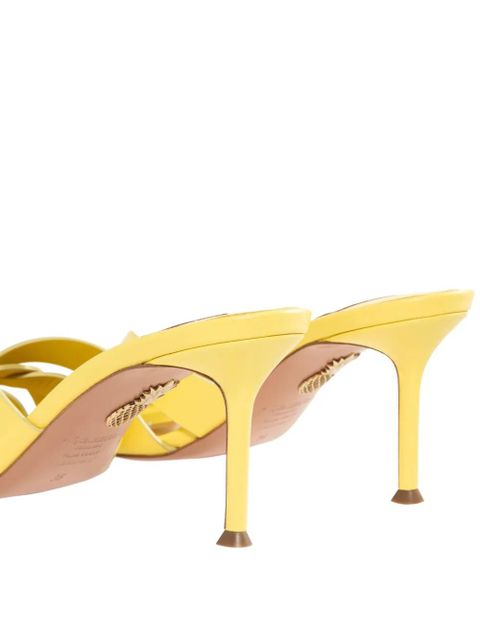 Aquazzura Copacabana knotted leather sandals - Yellow