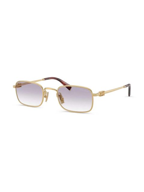 Miu Miu Eyewear rectangle-frame sunglasses - Gold - zdjęcie produktu nr 2