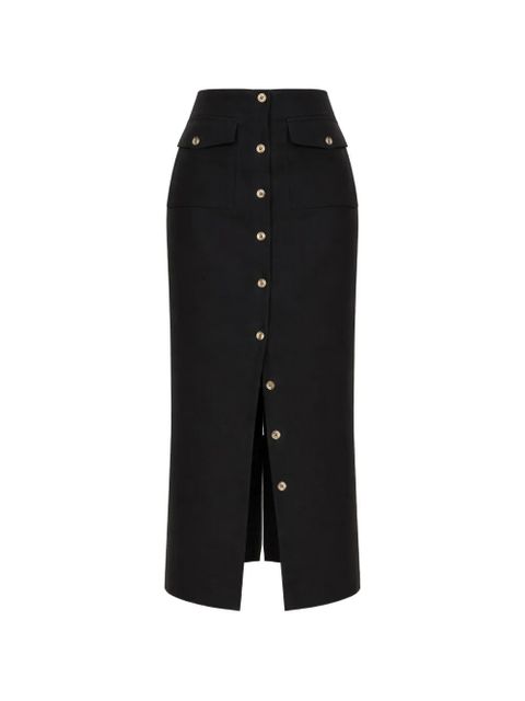 Reformation buttoned midi skirt - Black - zdjęcie produktu nr 1