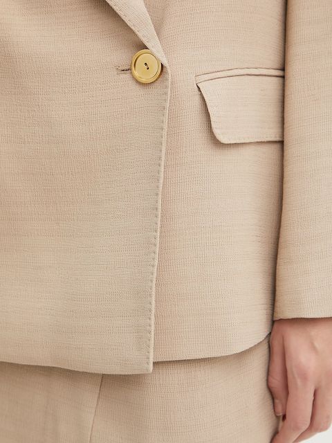 Marciano by Guess marynarka ARIANA kolor beżowy dwurzędowa gładka 5YGN15 7341A - zdjęcie produktu nr 2