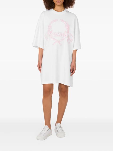 Moschino logo-embroidered mini dress - White - zdjęcie produktu nr 2