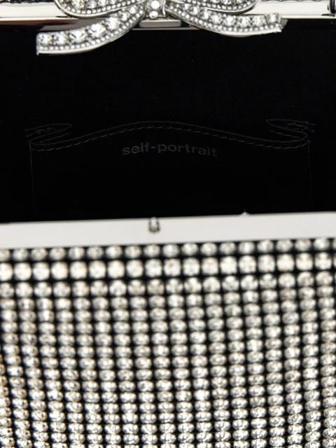 Self-Portrait Crystal Fishnet tote bag - Grey