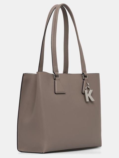 Karl Lagerfeld torebka skórzana kolor szary A1W30410