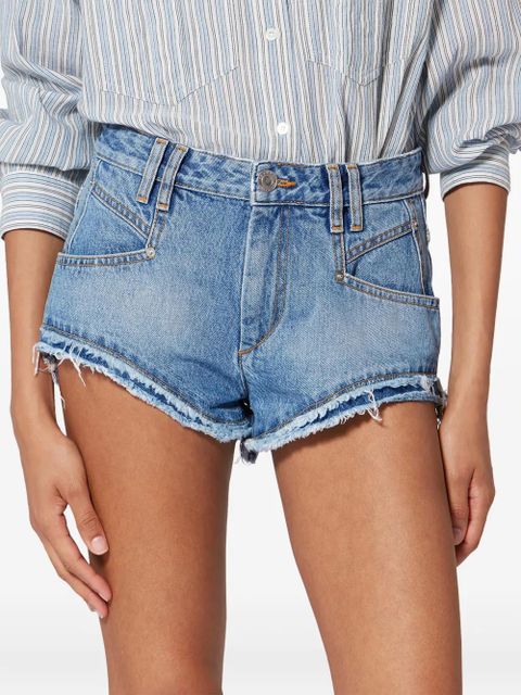 ISABEL MARANT Eneidala frayed shorts - Blue - zdjęcie produktu nr 2