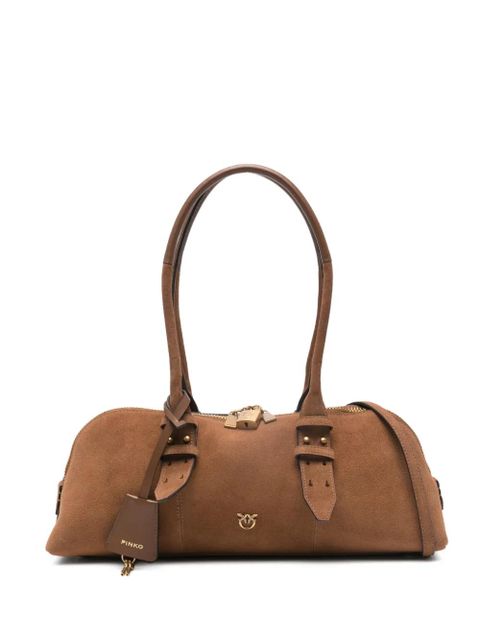 PINKO padlock suede tote bag - Brown - zdjęcie produktu nr 1