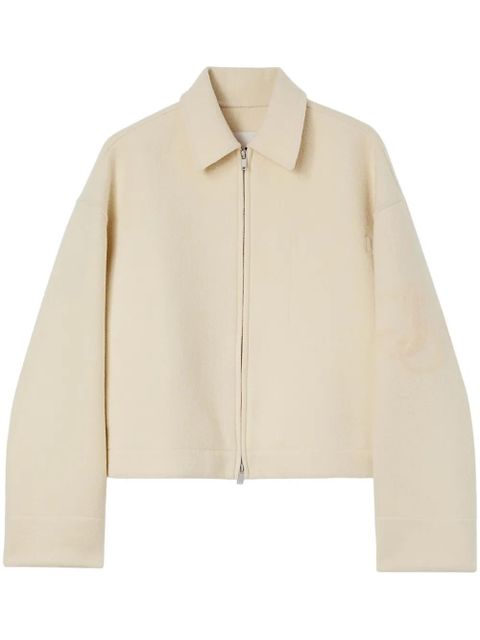 Jil Sander logo-embellished virgin-wool jacket - Neutrals - zdjęcie produktu nr 1