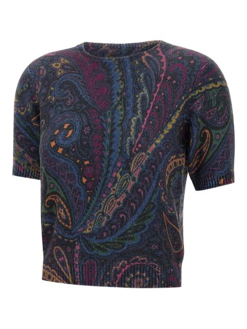 ETRO paisley-print short-sleeve top - Multicolour - zdjęcie produktu nr 1