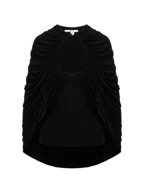 MANURÍ draped blouse - Black - zdjęcie produktu nr 1